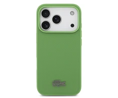 Lacoste Iconic Petit Pique MagSafe dėklas + Wallet skirtas Apple iPhone 17 Pro žalios spalvos