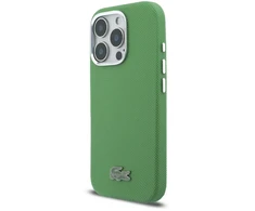 Lacoste PVC Iconic Petit Pique Metal Logo MagSafe dėklas skirtas Apple iPhone 16 Pro Max Estragon Žalias