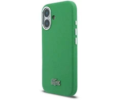 Lacoste PVC Iconic Petit Pique Metal Logo MagSafe dėklas skirtas iPhone 16 Estragon žalios spalvos