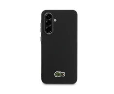 Lacoste Iconic Petit Pique Woven Logo MagSafe dėklas skirtas Samsung Galaxy A56 juodos spalvos