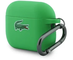 Dėklas Lacoste Liquid Silicone Croc Logo Case for AirPods Pro 3 Žalias