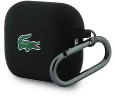 Dėklas Lacoste Liquid Silicone Croc Logo Case for AirPods Pro 3 Juodas