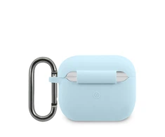 Lacoste Liquid Silicone Glossy Printing Logo dėklas skirtas Apple AirPods 3 mėlynos spalvos