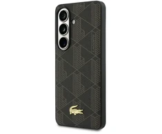 Dėklas Lacoste PVC Blend Monogram Gold Logo Magnetic Case for Samsung Galaxy S26+ / ruda