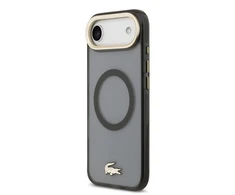 Lacoste PC/TPU Frosted Finish Gold Logo MagSafe dėklas skirtas Apple iPhone Air juodos spalvos