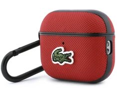 Dėklas Lacoste Petit Pique Croc Logo Patch Case for AirPods Pro 3 Raudona