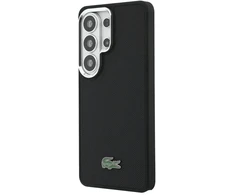 Lacoste Petit Pique metalinis logotipo telefono dėklas su „MagSafe“ palaikymu, skirtas „Samsung Galaxy S26 Ultra“ (S948) juodas