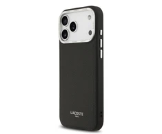 Lacoste PU Leather Champs Elysees MagSafe dėklas skirtas Apple iPhone 17 Pro Max juodos spalvos