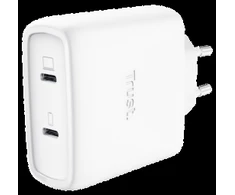 TRUST GaN įkroviklis MAXO 65W 2 prievadų, USB-C, baltas