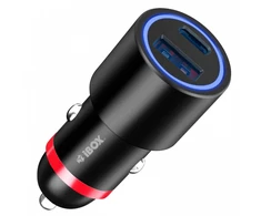 Mobilus Įrenginys - iBox ICC20 60W Dual USB QuickCharge Cigar Lighter Juodas