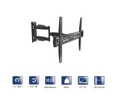 Akyga AKYGA AK-MB-11 televizoriaus sieninis laikiklis Full Motion Bracket +-90deg 40kg VESA 600x400mm 37-75col.