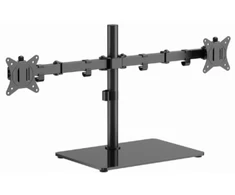 Stojak biurkowy na dwa monitory (regulowany), 17''-32'', do 9kg