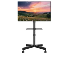 Laikiklis Gembird Stojak podłogowy pod telewizor, mobilny na kółkach (regulowany), 32'' - 55'', spalva juoda