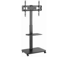 Laikiklis Gembird Stojak podłogowy pod telewizor, mobilny na kółkach (sukamasis/uchylny), 32'' - 75'', juoda