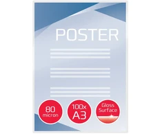 Laminēšanas kabatas GBC, A3, 303x426 mm, 80 mik., 100 gab/iepak.