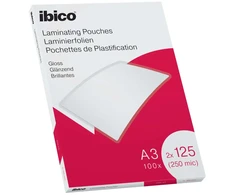 Laminēšanas kabatas Ibico, A3, 303x426 mm, 125 mik., 100 gab/iepak.