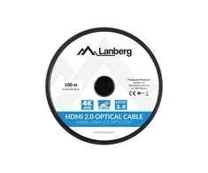 LANBERG HDMI v2.0 M/M laidas 100m optinis AOC juodas