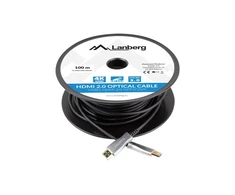 LANBERG HDMI v2.0 M/M laidas 100m optinis AOC juodas