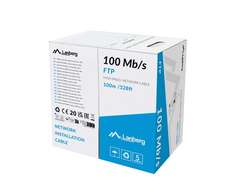 Lanberg kabelis LAN FTP 100Mb/s 100m drut CCA pilka