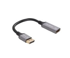 Lanberg adapter Displayport - HDMI 8K 20cm sidabrinė