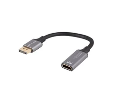 Lanberg adapter Displayport - HDMI 8K 20cm sidabrinė
