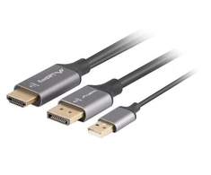 Lanberg kabelis HDMI(M) - DisplayPort(M) 1m 4K juoda
