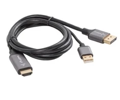 Lanberg kabelis HDMI(M) - DisplayPort(M) 1m 4K juoda