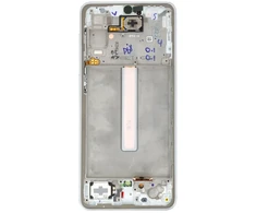 LCD ekranas + jutiklinis blokas + priekinis dangtelis Samsung A336B Galaxy A33 5G Awesome Baltas (pakeitimų paketas)