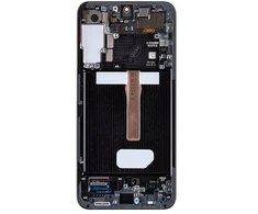LCD ekranas + jutiklinis blokas + priekinis dangtelis Samsung S906B Galaxy S22+ Phantom Juodas (pakeitimų paketas)