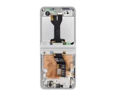 Dėklas LCD ekranas + lietimui jautrus skydelis + priekinis dangtelis Samsung F741 Galaxy Z Flip 6 5G Baltas (pakeitimo paketas)