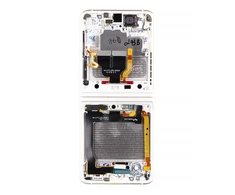 Dėklas LCD ekranas + jutiklinis blokas „Samsung F711B Galaxy Z Flip 3 5G Kreminis“ (pakeitimų paketas)