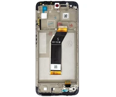 LCD ekranas + jutiklinis blokas + priekinis dangtelis, skirtas Xiaomi Redmi 10 (2022) juodas (techninės priežiūros paketas)