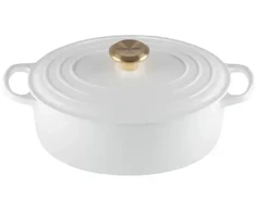 Troškintuvas Le Creuset Signature, ovalus, 27 cm, 4,1 l, baltas