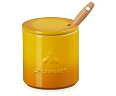 Le Creuset Honey pot with spoon 420ml stoneware yellow