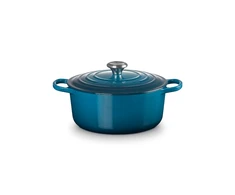 Le Creuset Ketaus puodas apvalus Ø26cm | 5,3L mėlynas