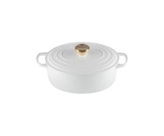 Troškintuvas Le Creuset Signature, ovalus, 27 cm, 4,1 l, baltas