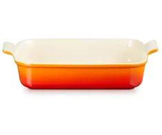 Le Creuset Rectangular baking dish Heritage stoneware 32x24cm / 4L oranžinis