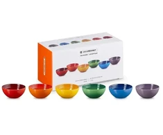 Le Creuset Set of 6 stoneware bowls 330ml in different colors