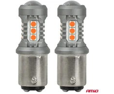 Żarówki led standard bay15d p21/5w 3030 15smd raudona 12v 24v amio-05004