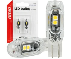 LED lemputės standard W5W T10 2835 5SMD balta 12V AMIO-04995