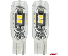 LED lemputės standard W5W T10 2835 5SMD balta 12V AMIO-04995