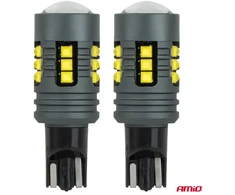 LED lemputės standard W16W T15 2525 18SMD balta 12V 24V amio-04994