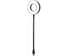„Gembird NL-LEDRING-01“ USB LED žiedinis šviestuvas | Baltas 6500K | N/A