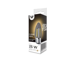 LED lemputė Kaitinimas E27 C35 2W 230V 2700K 250lm COG skaidrus Forever Light