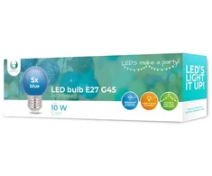 LED lemputė E27 G45 2W 230v mėlyna 5vnt Forever Light
