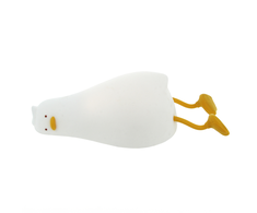 TelForceone LED naktinė lempa LAZY DUCK FNL-01 baltos spalvos silikoninė Forever Light
