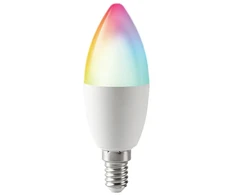 LED lemputė BESK Tuya Wi-Fi RGB C37 E14 6W Šilta balta