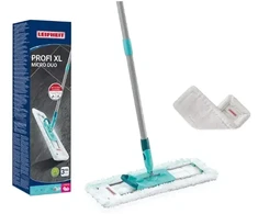 Leifheit Floor brush with foldable handle in a box Profi XL micro duo 42cm + replacement cloth Profi XL Superduster 42cm