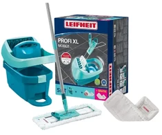 Leifheit Floor cleaning bucket Profi XL Mobile + replacement cloth Profi XL Superduster