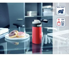 Leifheit 03245 travel mug 350 ml Juodas, Raudona Nerūdijantis plienas
